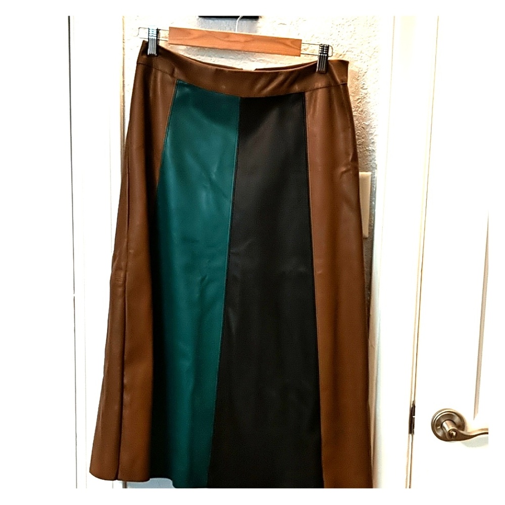 Faux leather skirt